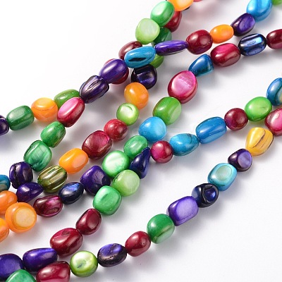 Natural Shell Beads Strands BSHE-D004-7-1