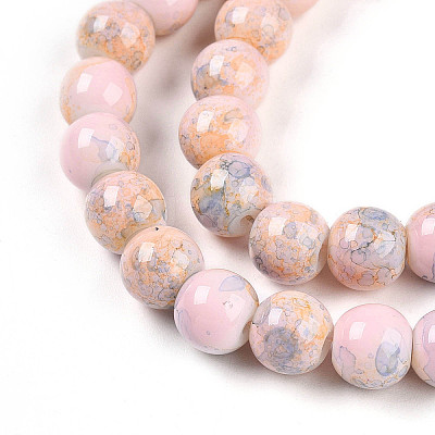 Baking Paint Glass Beads X1-DGLA-N003-8mm-C01-1