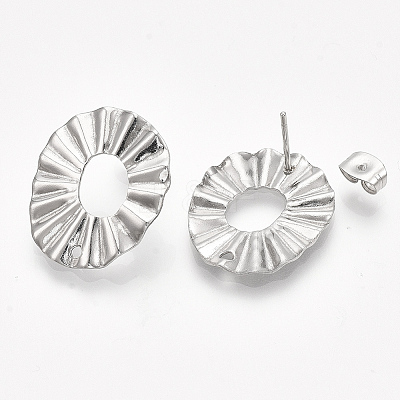 Non-Tarnish 304 Stainless Steel Stud Earring Findings X-STAS-S079-46B-1
