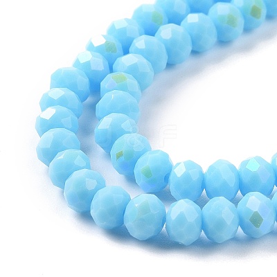 Electroplate Opaque Solid Color Glass Beads Strands EGLA-A034-P3mm-L11-1