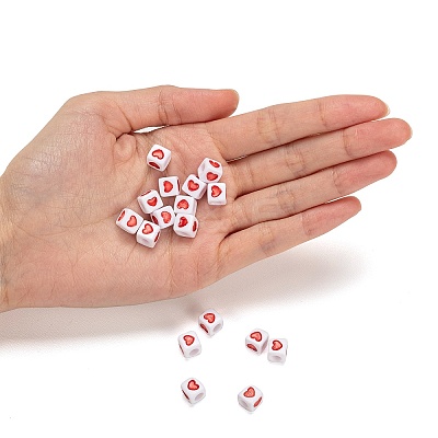 Opaque White Acrylic European Beads OPDL-FS0001-02A-1