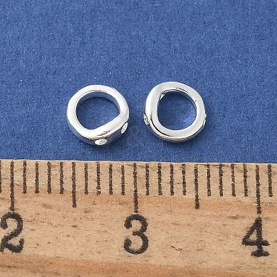Brass Ring Charm Connectors KK-U056-55S-1