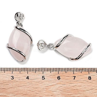 Natural Rose Quartz Pendants X-G-G073-5-1