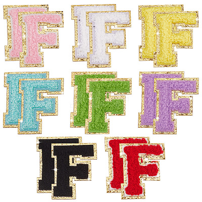 16Pcs 8 Colors Computerized Towel Embroidery Cloth Self Adhesive Patches PATC-PH0001-07C-1