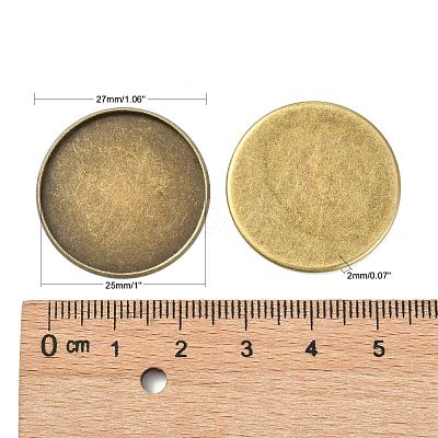 Iron Plain Edge Bezel Cups X-MAK-Q011-25AB-25mm-1