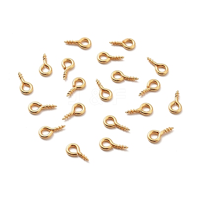 304 Stainless Steel Screw Eye Pin Peg Bails X-STAS-E044-07G-01-1