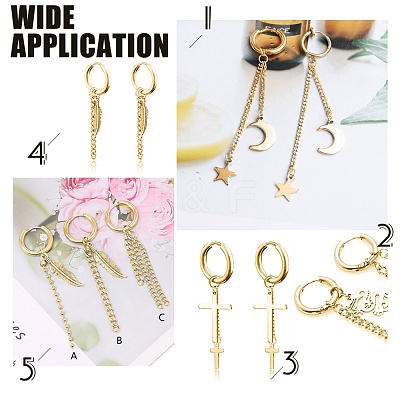 Iron Ends with Twist Chains CH-R001-G-5cm-1