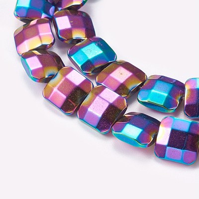 Electroplated Non-magnetic Synthetic Hematite Beads Strands G-P367-A05-1