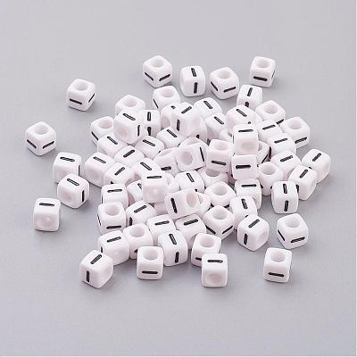 6MM Letter I Acrylic Beads X-PL37C9308-I-1