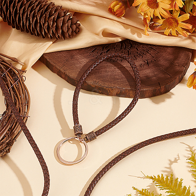Round Braided Leather Cord OCOR-WH0082-109C-1