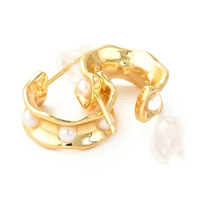 Brass Dangle Stud Earrings EJEW-F273-13G-1