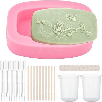 DIY Plum Blossom Branch Silicone Fondant Molds Kits DIY-OC0002-90-1