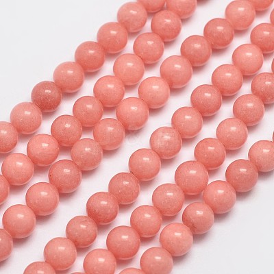 Natural Malaysia Jade Beads Strands G-A146-6mm-B08-1