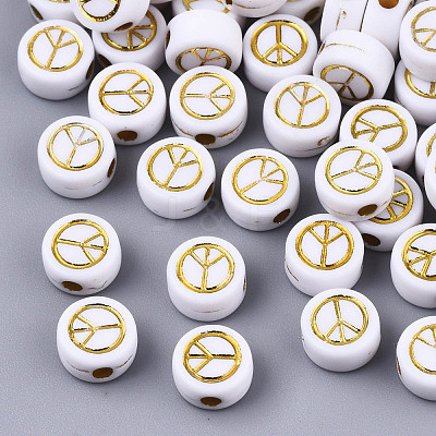 Opaque Acrylic Beads PACR-N006-003B-1