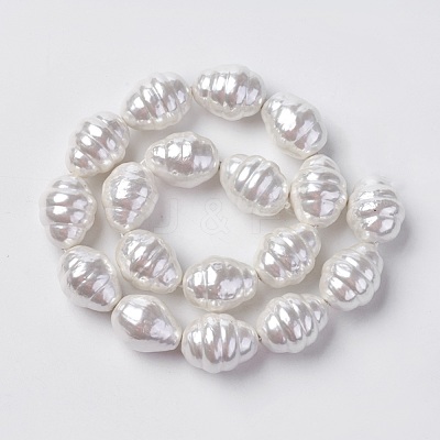 Shell Pearl Beads Strands BSHE-F013-11-1