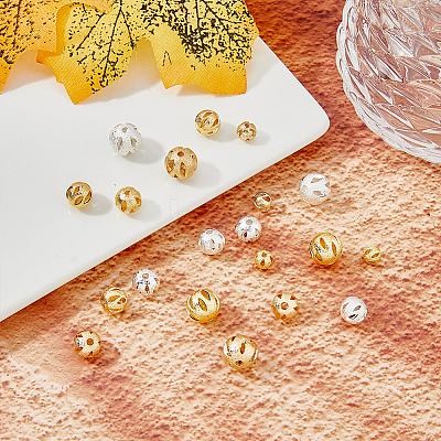 36Pcs 9 Style Rack Plating Brass Beads KK-FH0006-83-1