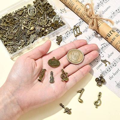 100 Pcs 20 Styles Tibetan Style Alloy Pendants FIND-CJ0003-88-1