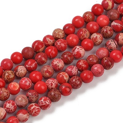 Dyed Natural Regalite/Imperial Jasper/Sea Sediment Jasper Beads Strands G-B124-C04-1