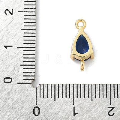 Brass Pave Cubic Zirconia Connector Charms KK-Z120-31G-04-1