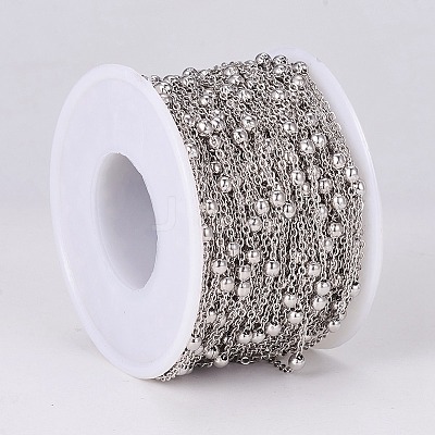 Tarnish Resistant 304 Stainless Steel Cable Chains CHS-E018-08P-1