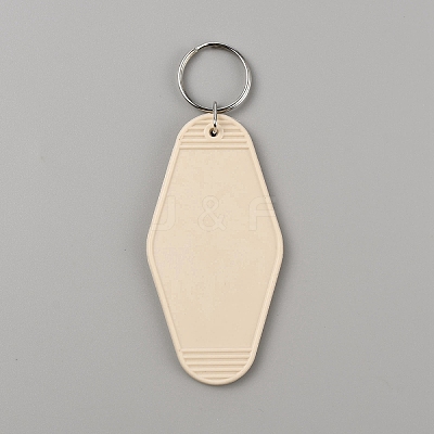 Plastic Blank Motel Keychain KEYC-WH0034-29I-1