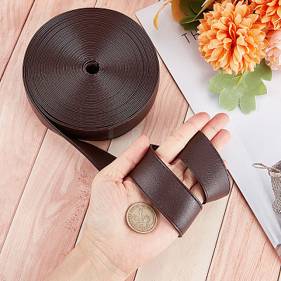 Flat PU Imitation Leather Cord LC-WH0006-05A-01-1