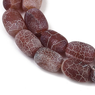 Natural Weathered Agate Beads Strands G-NH0047-B02-02-1