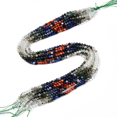 Natural & Synthetic Mixed Gemstone Beads Strands G-D080-A01-01-10-1