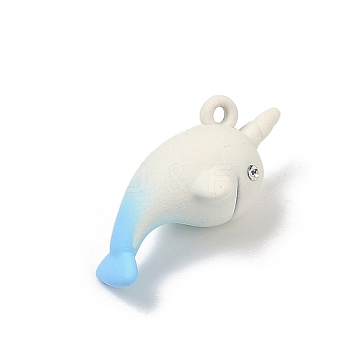 Spray Painted Alloy Pendants PALLOY-S038-12B-1