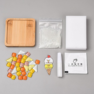 DIY Mosaic Coaster Making Kit TH-CBAB785-01G-1