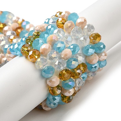 Glass Beads Strands EGLA-A034-M8mm-56-1