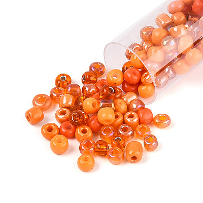7 Bottles DIY Glass Seed Beads Sets DIY-N006-02E-1