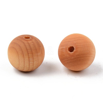 Natural Wood Beads WOOD-R268-6mm-1