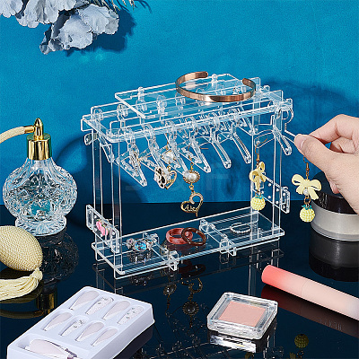 1 Set Transparent Acrylic Earring Display Stands EDIS-PH0001-28-1