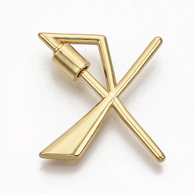 Brass Screw Carabiner Lock Charms KK-T046-001G-X-NF-1