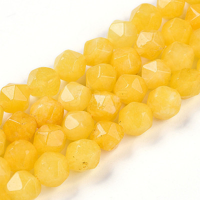 Dyed Natural White Jade Beads Strands G-T139-8mm-46S-1