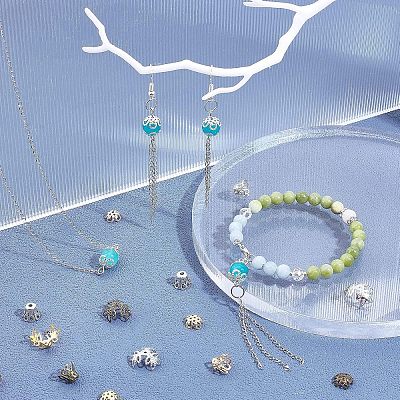 875Pcs 3 Style Tibetan Style Multi-Petal Iron Bead Caps IFIN-FH0001-60-1
