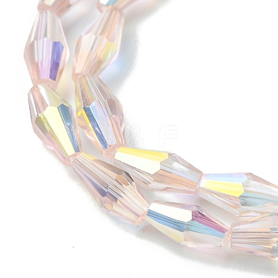 Transparent Electroplate Glass Beads Strands GLAA-K064-05A-AB02-1