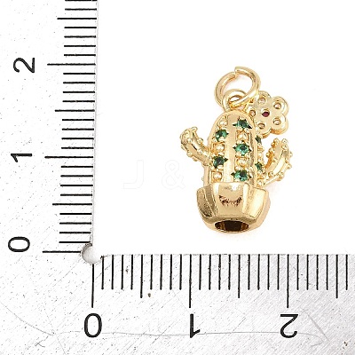 Brass Micro Pave Cubic Zirconia Pendants KK-D258-05G-02-1