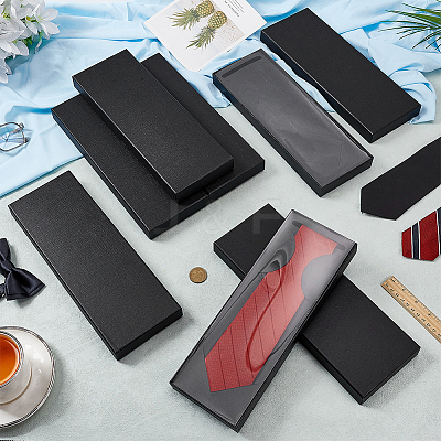 Paper Cardboard Tie Storage Boxes LS-CON-WH0107-64B-1