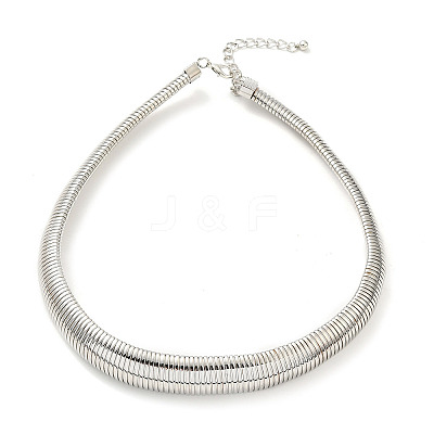 Iron Snake Chains Choker Necklaces NJEW-P289-03B-P-1