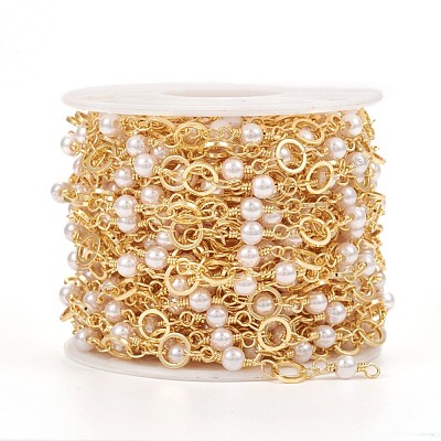 Brass Handmade Beaded Chain CHC-I031-04G-1-1