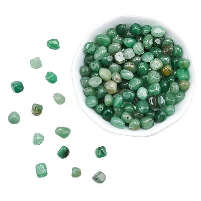 Natural Green Aventurine Bead Strands G-AR0001-31-1