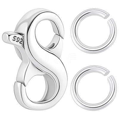 1Pc Sterling Silver Double Opening Lobster Claw Clasps STER-BBC0009-56B-1