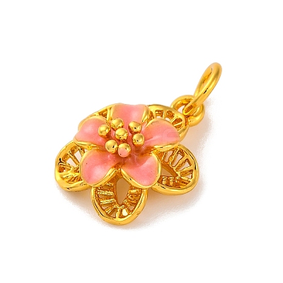 Brass Enamel Pendants KK-U042-14G-02-1