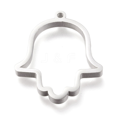 Non-Tarnish 304 Stainless Steel Open Back Bezel Pendants STAS-K208-05P-A-1