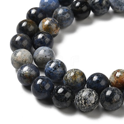 Natural Dumortierite Quartz Beads Strands G-H298-A06-04-1