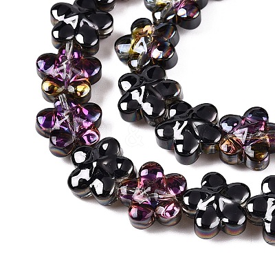 Electroplate Glass Beads Strands EGLA-T028-02P-1