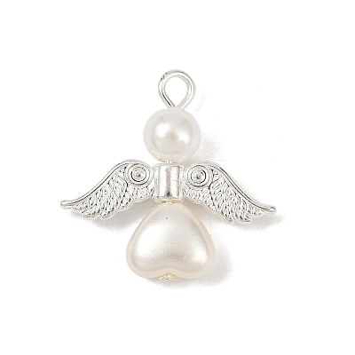 ABS Imitation Pearl Bead Pendants PALLOY-JF04104-04-1