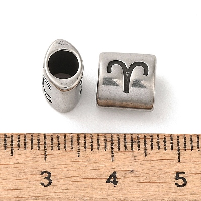 Oval with Constellation 304 Stainless Steel Beads STAS-E215-05AS-05-1